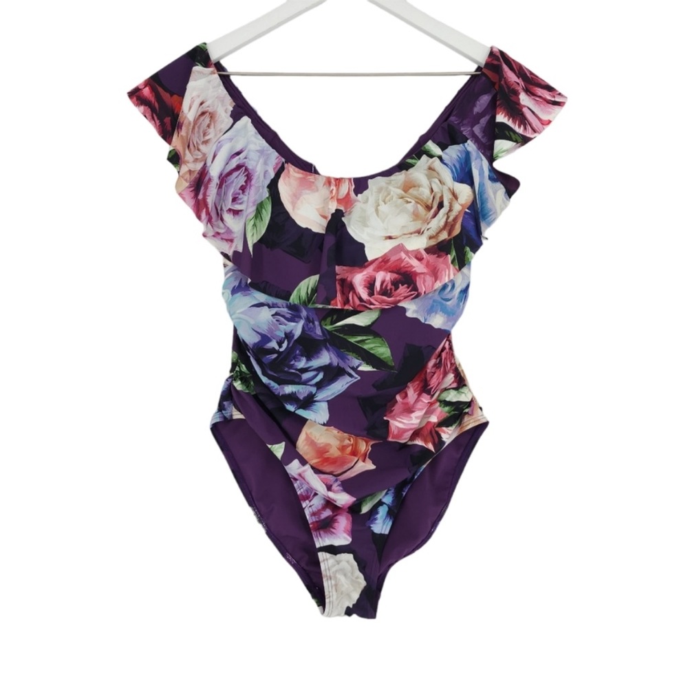 La Blanca Off the Shoulder Ruffle Swimsuit